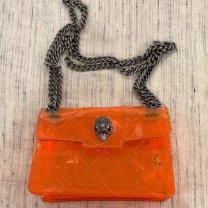 Kurt Geiger Orange Mini Bag with Chain Strap